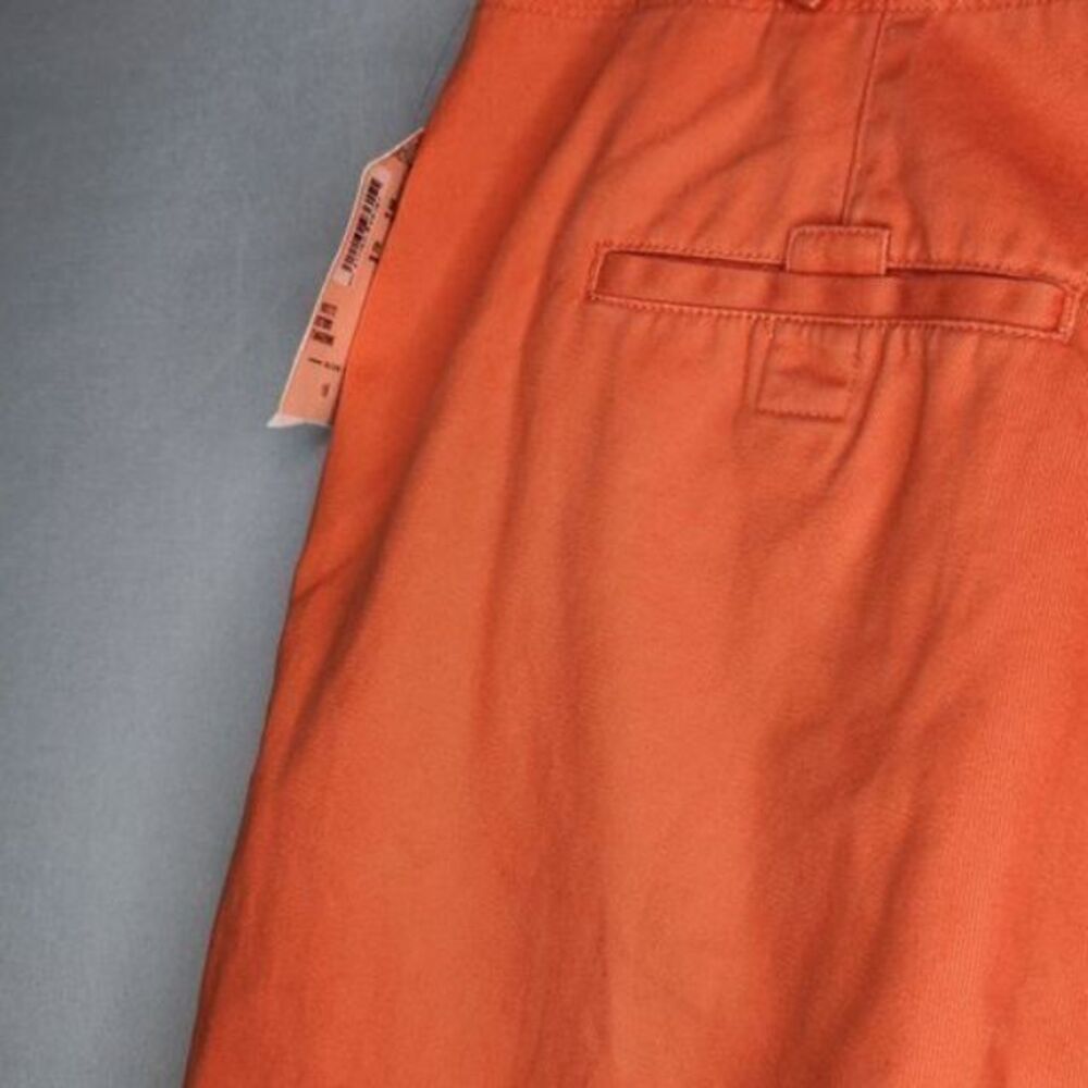Lauren Ralph Lauren Womans NWT Twill Shorts 16 Tangerine Cotton Cinch Waist - Picture 8 of 13